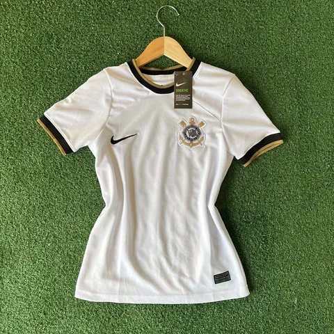 Camisa do Corinthians Feminina Baby Look Branca em Preço Promocional Compre Já a Sua