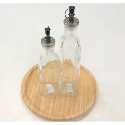 Garrafa Para Azeite Vidro Transparente Tampla Plástico Preto Lyor