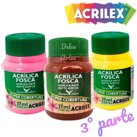 Tinta Acrílica Fosca 37ml Acrilex 3Parte