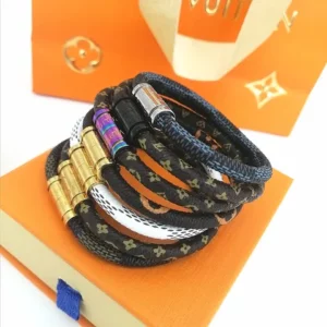 Nova moda de couro masculino pulseira pulseira para mulheres joias pulseira de encaixe magnético com várias opções de coresNO BOX