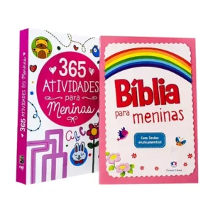 Kit 2 Livros Infantil  Bíblia para meninas  365 Atividades para Meninas