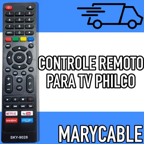 Controle Remoto Philco Netflix Youtube GloboPlay Prime Video
