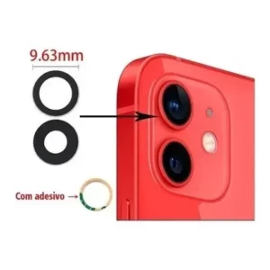 Lente Vidro Câmera Traseira iPhone 12 Mini Adesivo 2pçs
