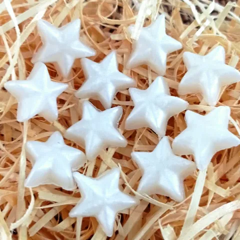 Lembrancinhas 70 Mini Estrelas Sabonetes Perfumados Branco Perolado