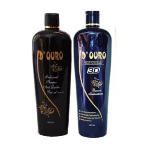 Escova Progressiva inteligente 3D D Ouro shampoo anti resíduos profissionais com efeito de salãomaquiandoosfiosrealinhando