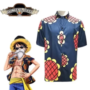 Anime One Piece Luffy TShirt Sunflower Shirt Blouse Cosplay Costume Tops
