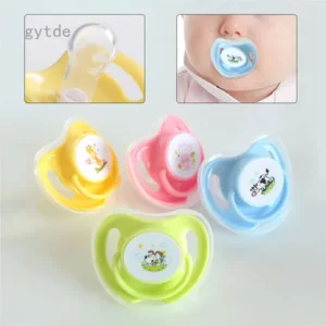 Chupetas De Silicone Para Bebê Com Estampa De Animais Em Silicone Bico Redondo Sem Salto
