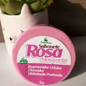 Sabonete Natural Rosa Mosqueta Clareador Regenerador Alto Poder de Hidratação