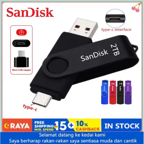 flash drive 3 Em 1 TipoC USB otg 256gb 512gb 1 2tb Tb pendrive Para O Telefone Android Laptop