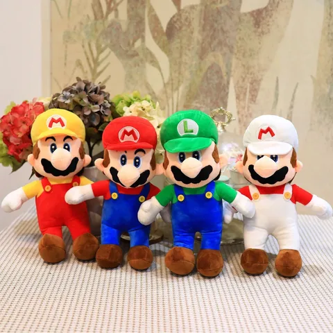 Super Mario Bros Plush Doll Luigi Personagens Bonecas De Brinquedo Presentes Para Crianças 30 cm Envio Rápido