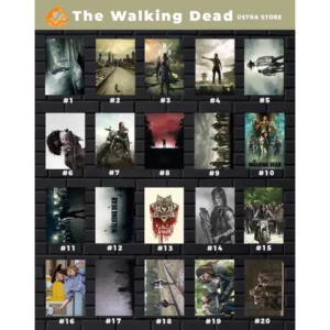 The Walking Dead 01 a 20 Séries Placa decorativa MDF 14x20 28x20 Quadro parede decoração Presente série seriado AMC TWD Rick Carl Daryl michone
