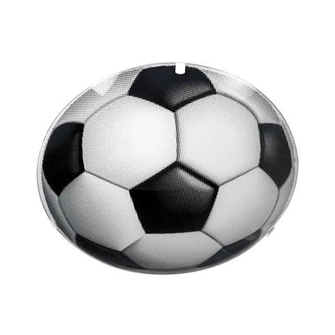Lustre Bola de Futebol Plafon Redondo 2 Lâmpadas 30cm
