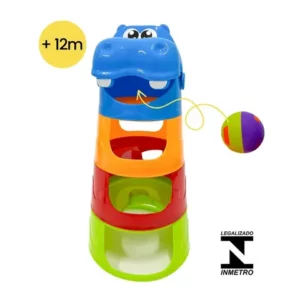 Brinquedo Educativo Torre Espiral Infantil Bebe Coordenação Motora