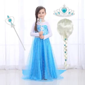 Vestido De Princesa Elsa Frozen 2 Traje Cosplay Crianças Festa De Aniversário Presente