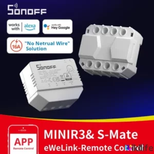 Sonoff Mini R3 16A Interruptor Inteligente API de Descanso Sem Linha Neutra Solução Com Controle Remoto Ewelink SMATE Via Ewelink Alexa Alice