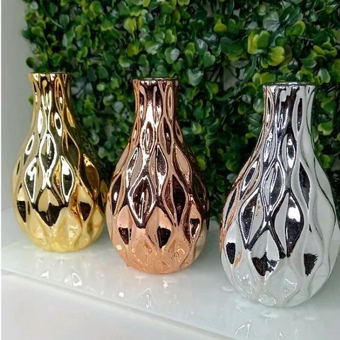 Vaso Cerâmica Luxo Planta Decoração Casa