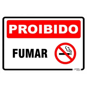 Placa Proibido Fumar Não Fume