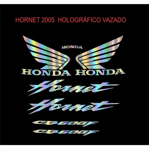 adesivo kit hornet 20052014 holográfico e modelos