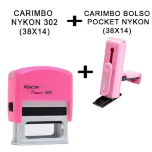 Carimbo Nykon 302 Carimbo Bolso Pocket Nykon Medida 38x14mm