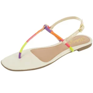 Sandália multi colorida fio verão moda blogueira tamanho especial do 34 ao 42
