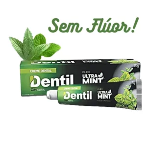 Kit 3 Creme Dental Dentil Ultra Mint Refrescante Sem Flúor