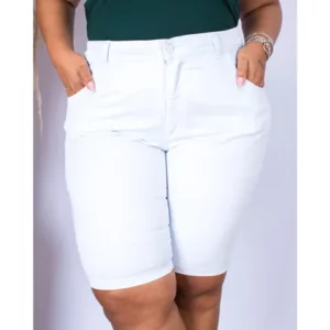 Bermuda Jeans Plus Size com Lycra