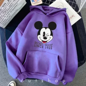 Moletom Mickey Mouse Since 1928 Blusa de Frio Disney Casaco Desenho Ratinho Cartoon