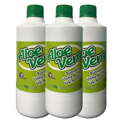 Kit 3 Aloe Vera Composta Liquida Pronta para Consumo 500ml