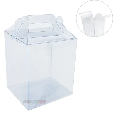 20 Caixas Tipo Maleta De Acetato transparente 10x10x15 cm Para Presentes e produtos