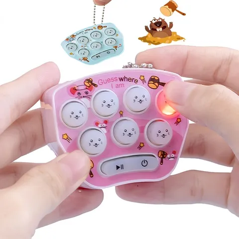 Pocket Mini Whackamole Game Console Crianças Adultas QuebraCabeça Interativo De Lazer Com Chaveiros