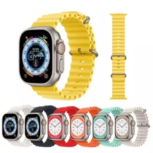 WBILL Pulseira Oceano branca modelo novo compatível Apple Watch 38 40 42 44 41 45 mm e Watch ultra 49mm