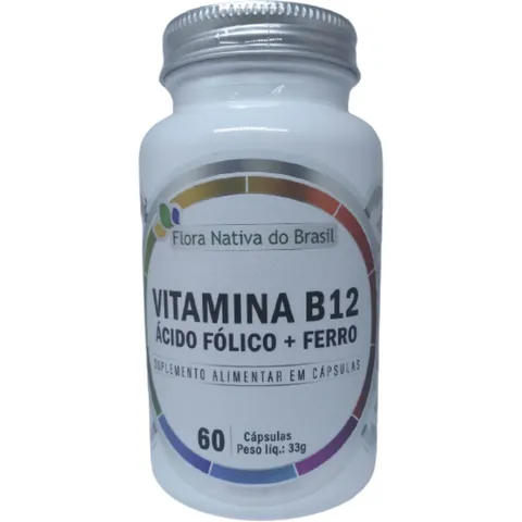 Ferro Ácido Fólico Vitamina B12 60caps
