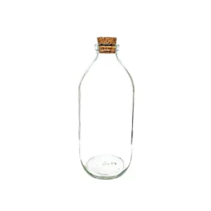 Garrafa de vidro 500ml Com rolha para sais de banho sucos vinho bebidas ternário