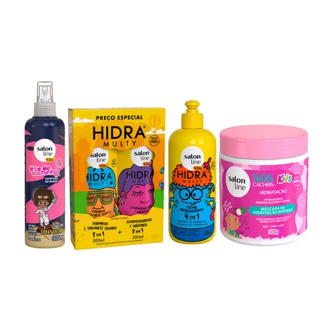 Kit Kids Hidra Multy Máscara SOS Kids Spray desembaraçante todecachinho Salon Line