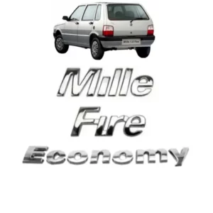 Kit Emblema Letreiro Mille Fire Economy 3 peças