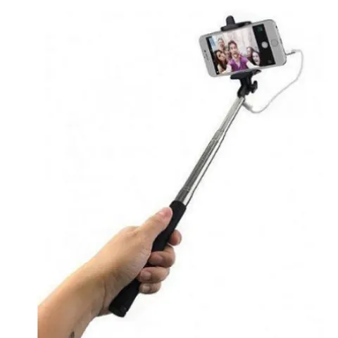 Mini Bastão de Selfie Retratil Cabo P2 Universal Para Celular