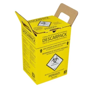 Caixa Coletor de Material Perfuro Cortantes Descarpack 3 Litros