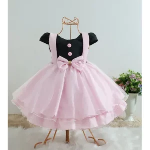 Vestido Mundo Bita Luxo rosa Menina bebe princesa Infantil aniversário