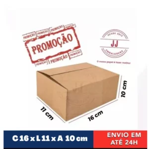 100 Caixas de Papelão para Ecommerce RESISTENTE C 16 x L 11 x A 10