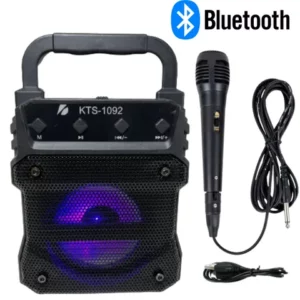 Caixa de Som Amplificada Potente Bluetooth Radio Fm Com Microfone