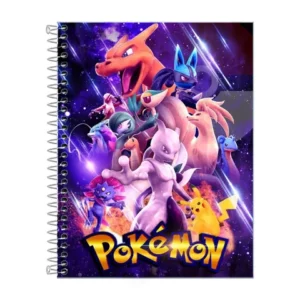 Caderno Pokemon 1 10 ou 20 Matéria Escolar