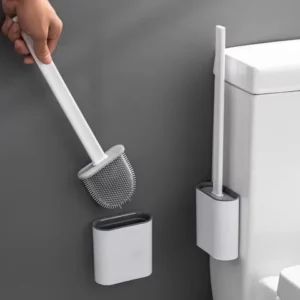Escova De Silicone Vaso Sanitário Base Para Banheiro Privada Com Suporte