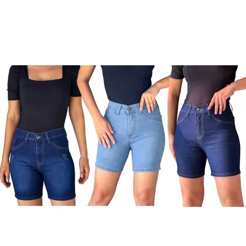 Calças Jeans Femininas Hot Pants Levanta Bum Bum Promoçao