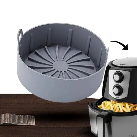 Forma Air Fryer Reforçado Assadeira Cesto Silicone Para Fritadeiras De Cozimento Elétrica Lavável Em Casa Cozinha