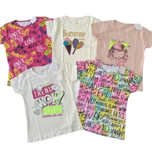 Blusa feminina Juvenil manga curta estampadas kit com 4 peças e individual