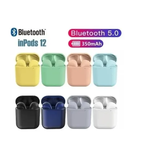 Fone IntraAuricular Sem Fio Bluetooth i12 Tws Touch