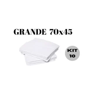 Pano De Chão Grande Saco Alvejado Premium Kit Com 10 uni 70 x 45 cm