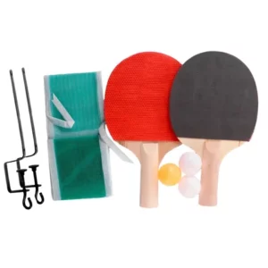 Kit Completo Ping Pong Tenis de Mesa Raquete Bolinhas e Rede com Ajuste