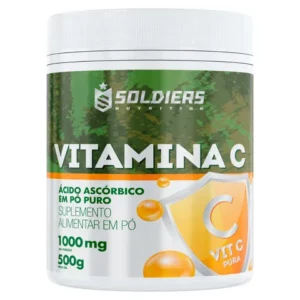 Vitamina C em Pó Ácido Ascóbico 500g 100 Puro Importado Soldiers Nutrition