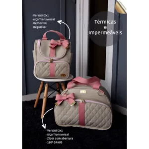 Kit bolsa maternidade De Luxo Premium MeninaMenino mochila 2 em 1 mala Térmico e Impermeável